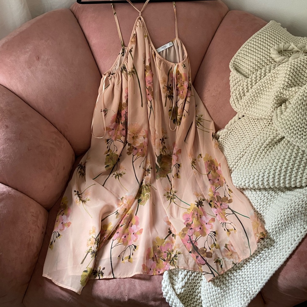 Pink mini dress